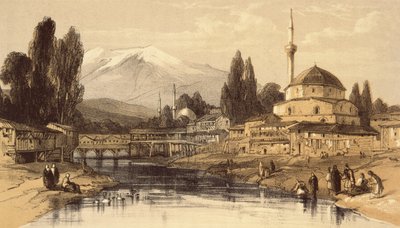 Monastir, dai Diari di un pittore di paesaggi in Albania e Grecia, pubblicato nel 1851 da Edward Lear