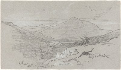 Vista montuosa da Antrodoco da Edward Lear