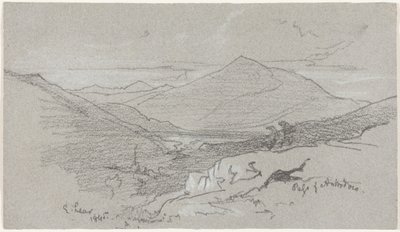 Vista sulle montagne da Antrodoco da Edward Lear
