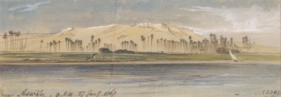 Vicino ad Assuan da Edward Lear