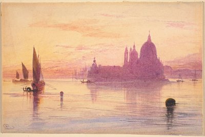 Santa Maria della Salute, Venice, at Sunset da Edward Lear