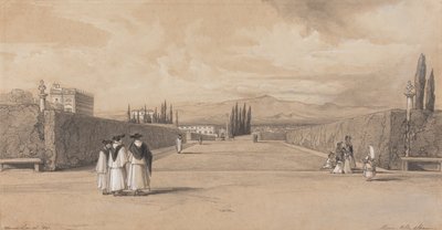 I giardini di Villa Albani da Edward Lear