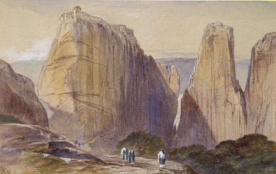 Il monastero di Meteora, XIX secolo da Edward Lear