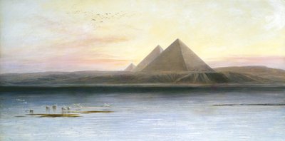 Le piramidi di Giza da Edward Lear