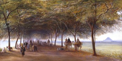 La strada per le piramidi di Giza, c1873 da Edward Lear