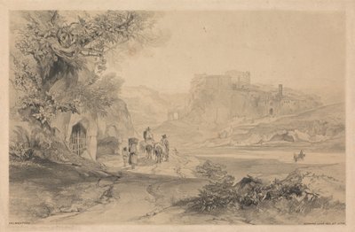 Valmontone, tratto da “Vedute di Roma e dintorni”, 1841 da Edward Lear