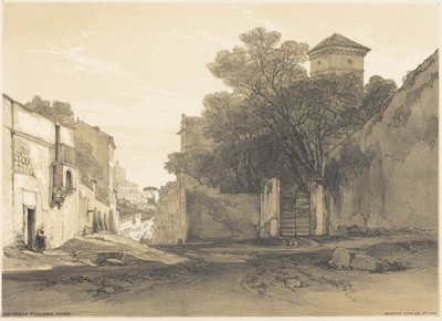 Via Porta Pinciana, Rome da Edward Lear