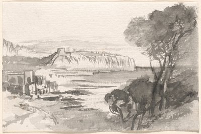 Vista attraverso una baia Monaco, 1884-1885 da Edward Lear