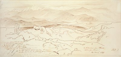 Vista dalle montagne sopra Phonia da Edward Lear