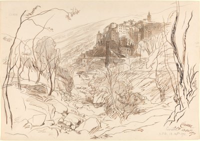 Veduta di Ceriana da Edward Lear