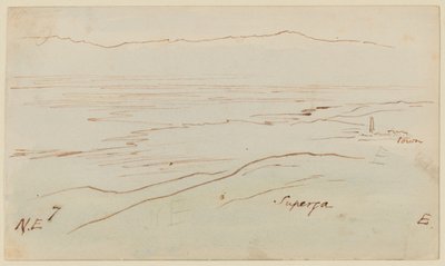 Veduta di Torino con la Superga da Edward Lear