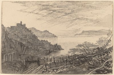 Veduta di una Baia da un Pendio (Amalfi) da Edward Lear