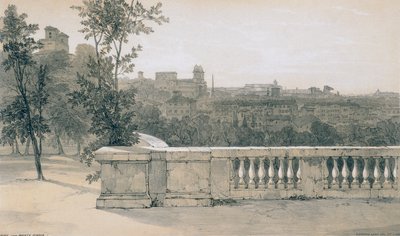 Vedute di Roma e dintorni: Roma dal Monte Pincio da Edward Lear