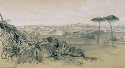 Vedute di Roma e dintorni: Roma da una villa sopra Porta Portese da Edward Lear