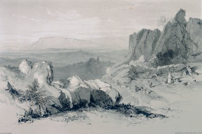 Vedute di Roma e dintorni: vista di Olevano da Edward Lear