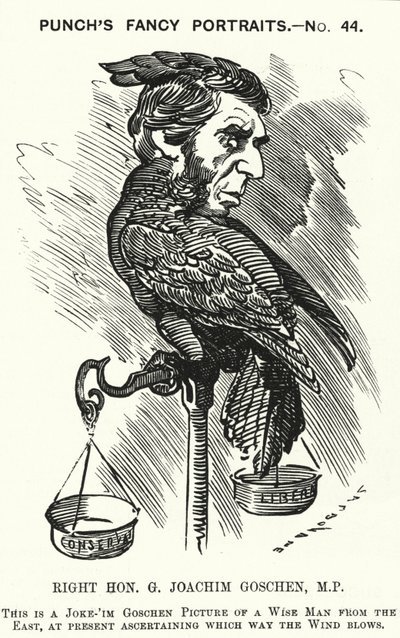 Cartone animato Punch: George Goschen da Edward Linley (after) Sambourne