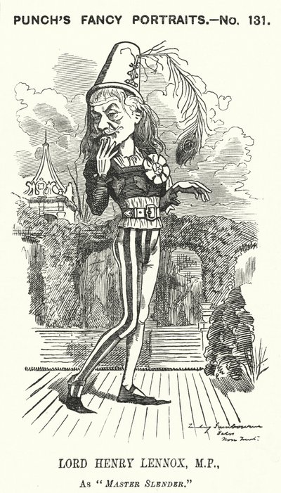 Cartone animato di Punch: Lord Henry Lennox, politico conservatore inglese da Edward Linley (after) Sambourne