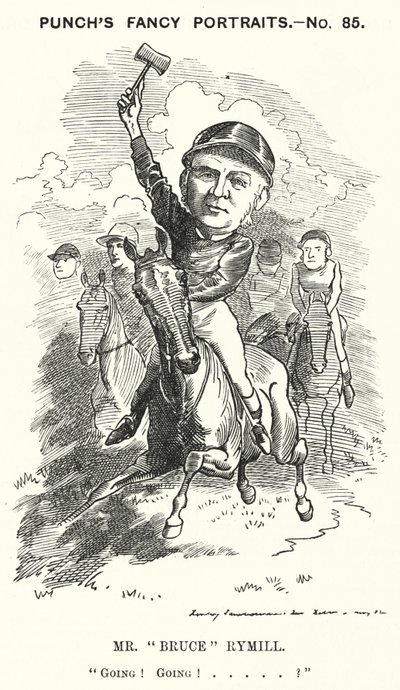 Cartone animato di Punch: Mr "Bruce" Rymill da Edward Linley (after) Sambourne