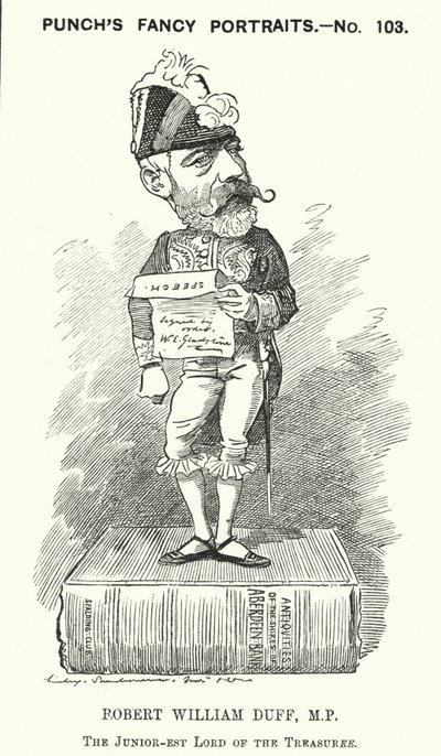 Robert William Duff, politico liberale scozzese (incisione) da Edward Linley (after) Sambourne