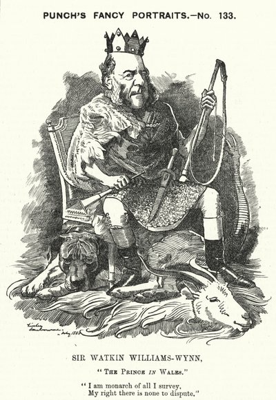 Sir Watkin Williams-Wynn, 6º Barone, politico conservatore gallese (incisione) da Edward Linley (after) Sambourne