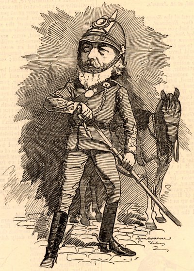 Frederick Lord Leighton in uniforme militare da Edward Linley Sambourne