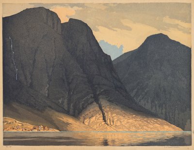 [Vista di montagna con acqua] da Edward Louis Laurenson