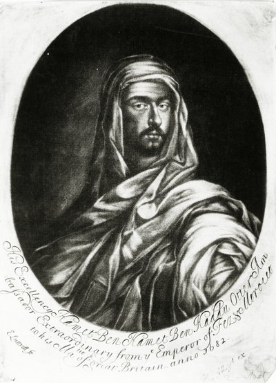 Sua Eccellenza Hamet Ben Hamet Ben Haddu Otter, pubblicato da John Lloyd, 1682 da Edward Luttrell