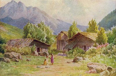 Un angolo del villaggio di Pahlgam, Valle di Lidar da Edward Mary Joseph Molyneux