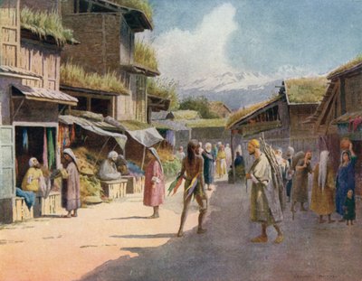 Un bazar di Srinagar da Edward Mary Joseph Molyneux