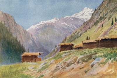 Vista sulla Valle di Gurais, dal villaggio di Dudhgai da Edward Mary Joseph Molyneux