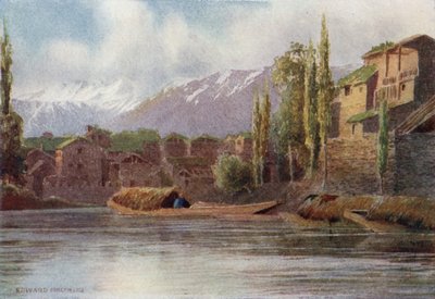 Inondazioni primaverili nel canale di Kutical, Srinagar da Edward Mary Joseph Molyneux