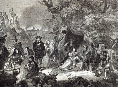 Campi di Highgate durante il Grande Incendio di Londra nel 1666 da Edward Matthew Ward