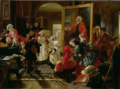 Lo studio di Hogarth nel 1739 (olio su tela) da Edward Matthew Ward