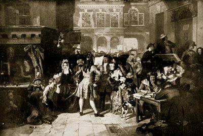La Bolla del Mare del Sud: Change Alley, 1720, illustrazione da 