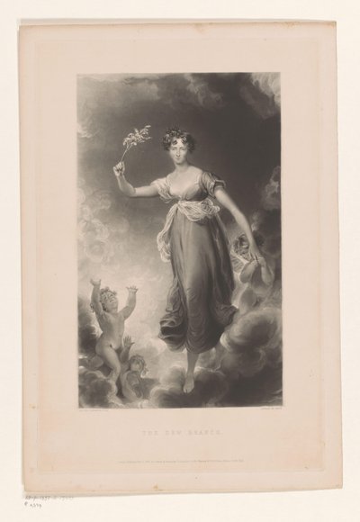 Angeli e una donna con un ramo da cui gocciola rugiada (Il Ramo di Rugiada) da Edward McInnes