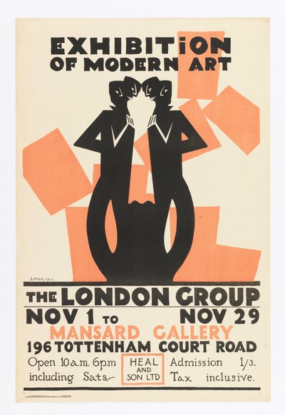 Poster, Esposizione di Arte Moderna - Il Gruppo di Londra da Edward McKnight Kauffer