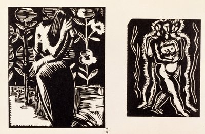 Studio, illustrazione da un volume contenente xilografie di sette artisti, pubblicato da Omega Workshops Ltd, Londra. da Edward McKnight Kauffer