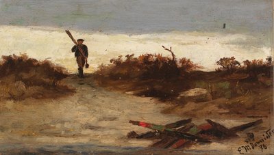 Pescatore in acqua da Edward Mitchell Bannister