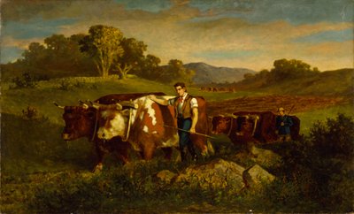 Mandriani con mucche da Edward Mitchell Bannister