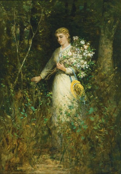 Signora con Bouquet da Edward Mitchell Bannister