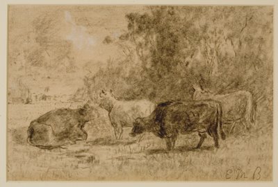 Paesaggio con Quattro Mucche, c. 1880 da Edward Mitchell Bannister