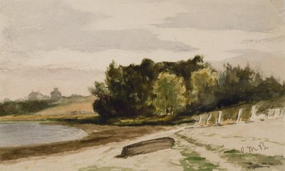Paesaggio con tronco sulla spiaggia (#40), c. 1880 da Edward Mitchell Bannister