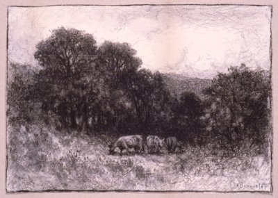 Paesaggio con tre mucche da Edward Mitchell Bannister