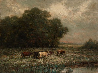 Senza titolo (paesaggio con bestiame al pascolo) da Edward Mitchell Bannister