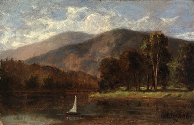 Senza titolo (barca a vela nel fiume) da Edward Mitchell Bannister