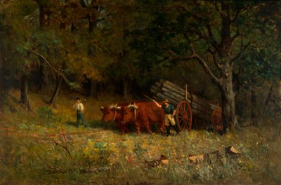 Senza Titolo, Ragazzo e Uomo con Buoi, 1891 da Edward Mitchell Bannister