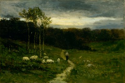 Donna che cammina lungo il sentiero, 1882 da Edward Mitchell Bannister
