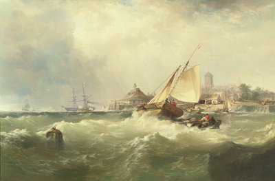 New Castle sul Delaware da Edward Moran