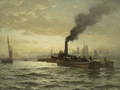 Porto di New York, N.Y.C, 1880 da Edward Moran