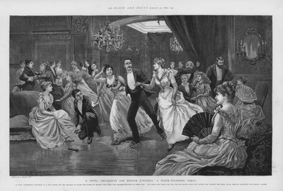 Un nuovo divertimento per le serate invernali - una festa per lucidare il pavimento da Edward Morant Cox